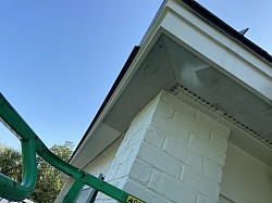 Removed and replaced rotten areas wildlife was using as an entry point into this beautiful home in Debordieu Colony.